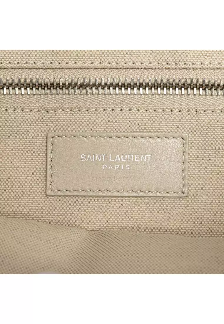Pre-Loved Saint Laurent Canvas Rive Gauche North South Tote