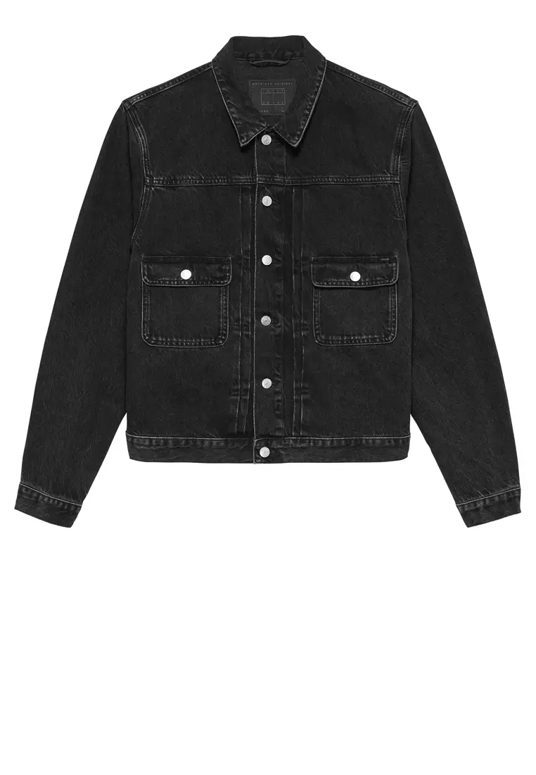 Pleated Cotton Lyocell Denim Jacket - Tommy Jeans