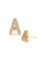 Atrireal gold ÁTRIREAL - Initial "A" Zirconia Stud Earrings in Gold 9C0F1ACA704D59GS_1