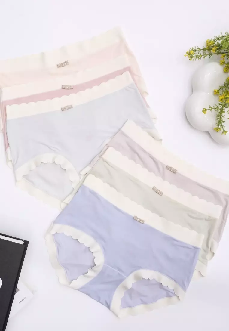 6 Pack Ayla Cotton with Mid Rise Panties