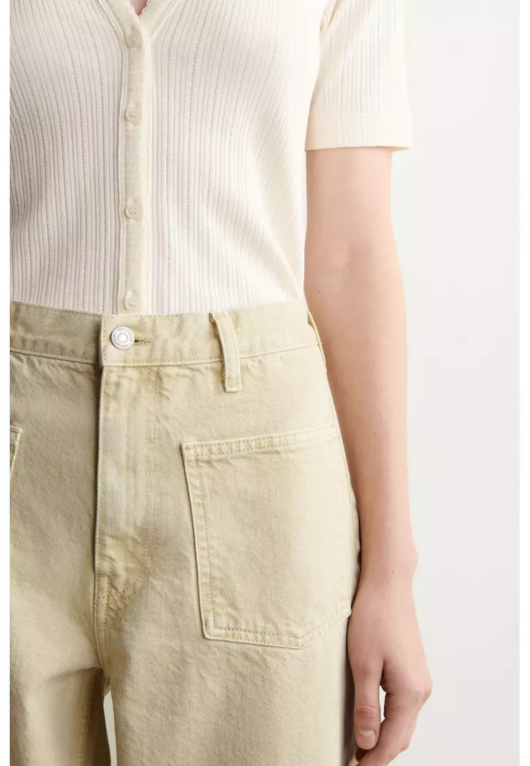 PATCH-POCKET STRAIGHT-LEG JEANS