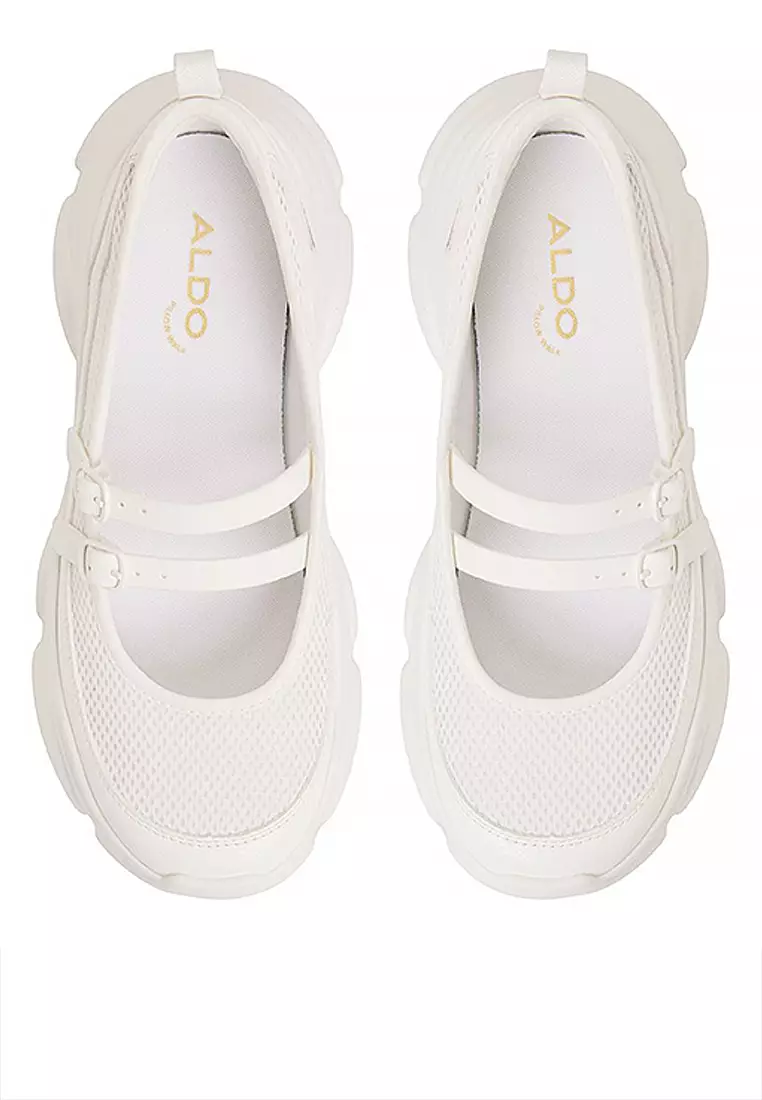 Albi Mary Jane Flat In White