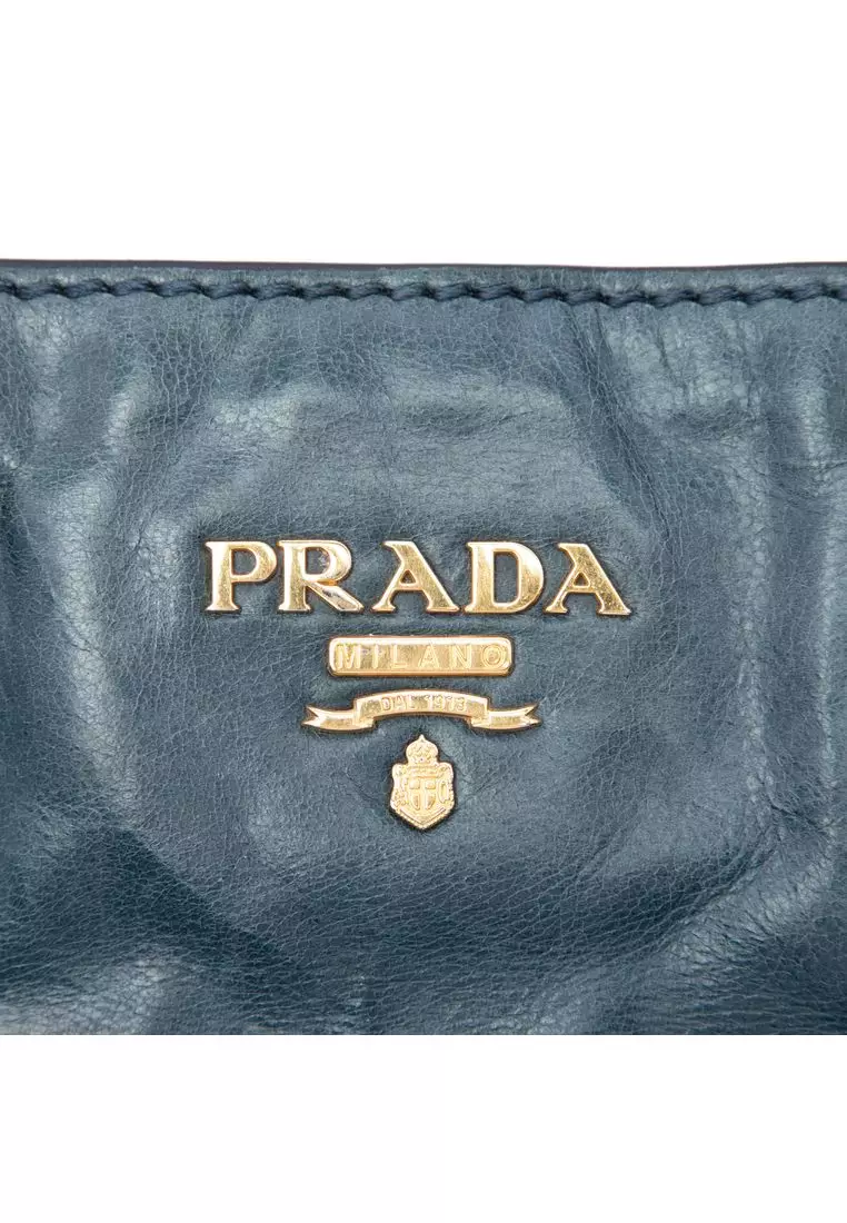 Pre-Loved Prada Vitello Shine Front Pocket Convertible Tote