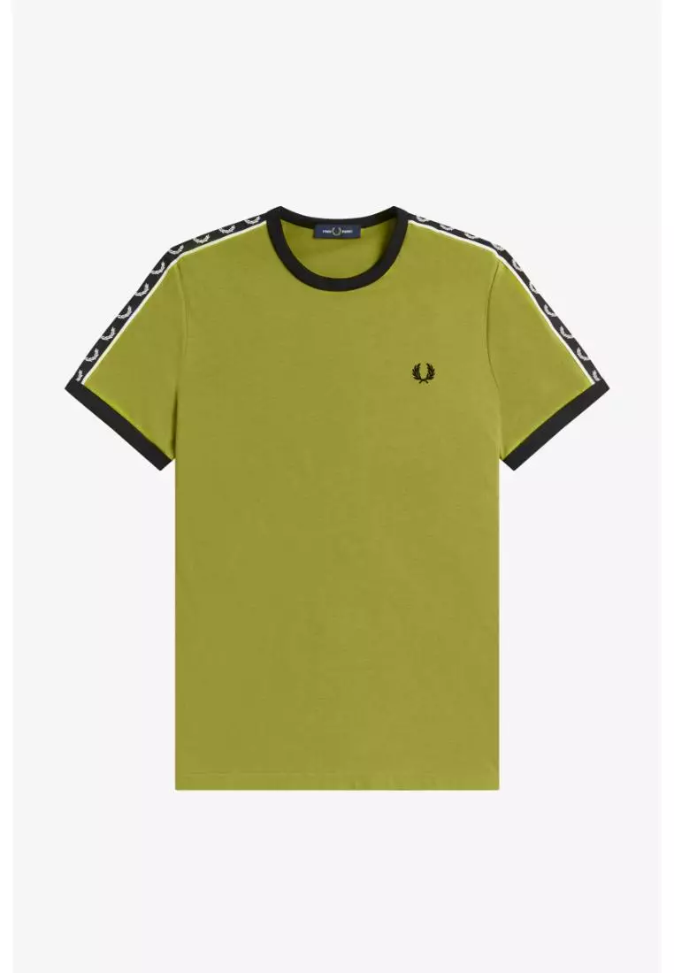 Fred Perry M4613 Contrast Tape Ringer T-Shirt (Tennis Ball Yellow / Black)