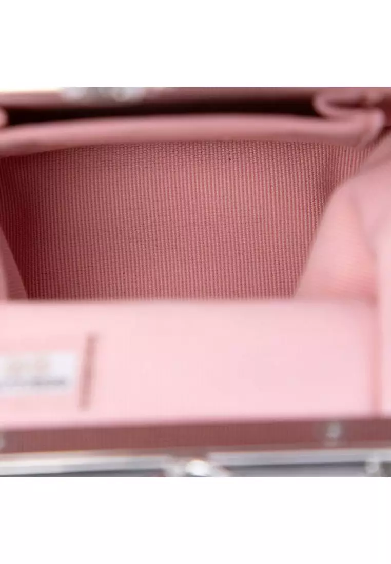 Pre-Loved Chanel Cc Quilted Acrylic And Lambskin Evening Clutch With Chain