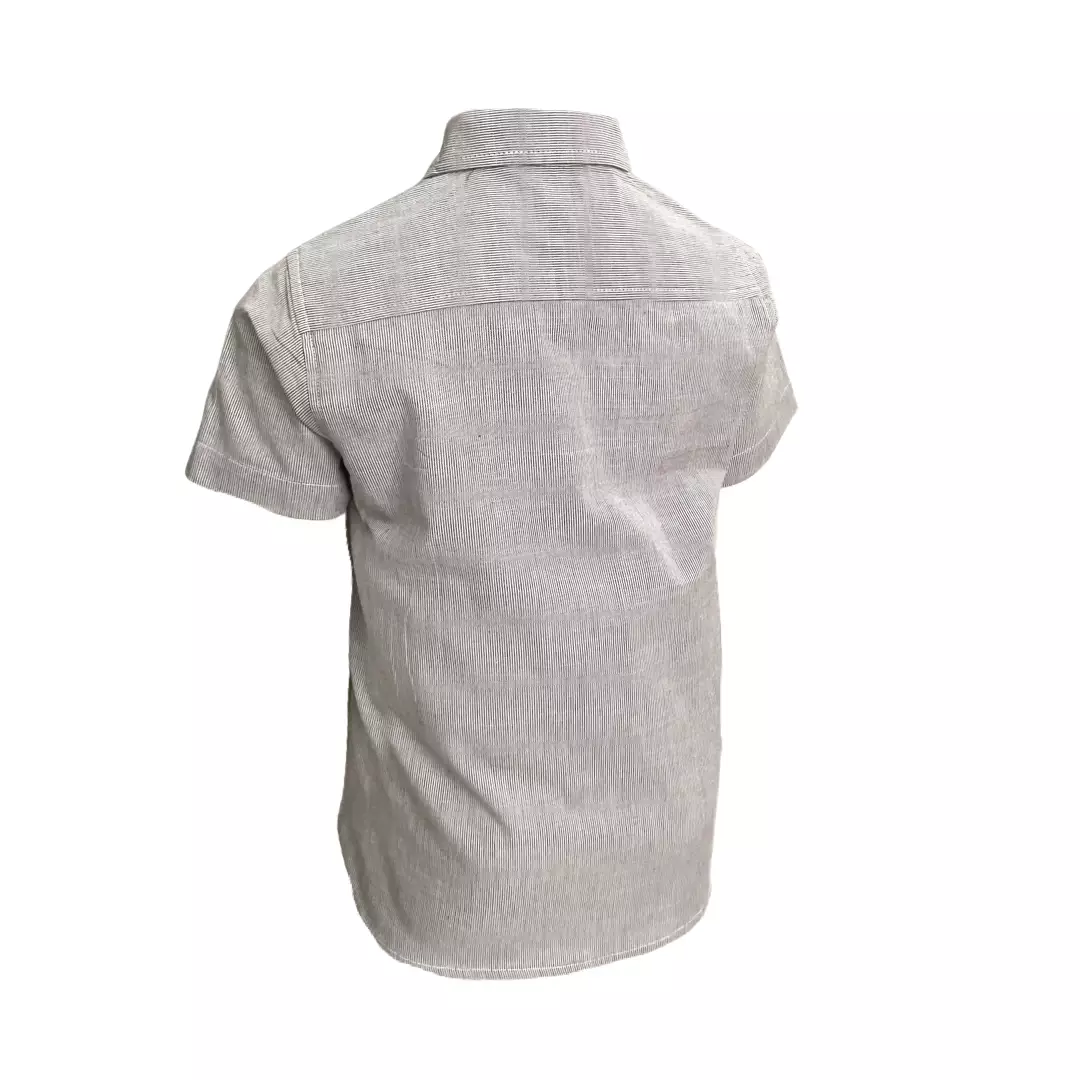 Pingu Kemeja Anak Laki Laki Salur Maroon Pendek 92200529