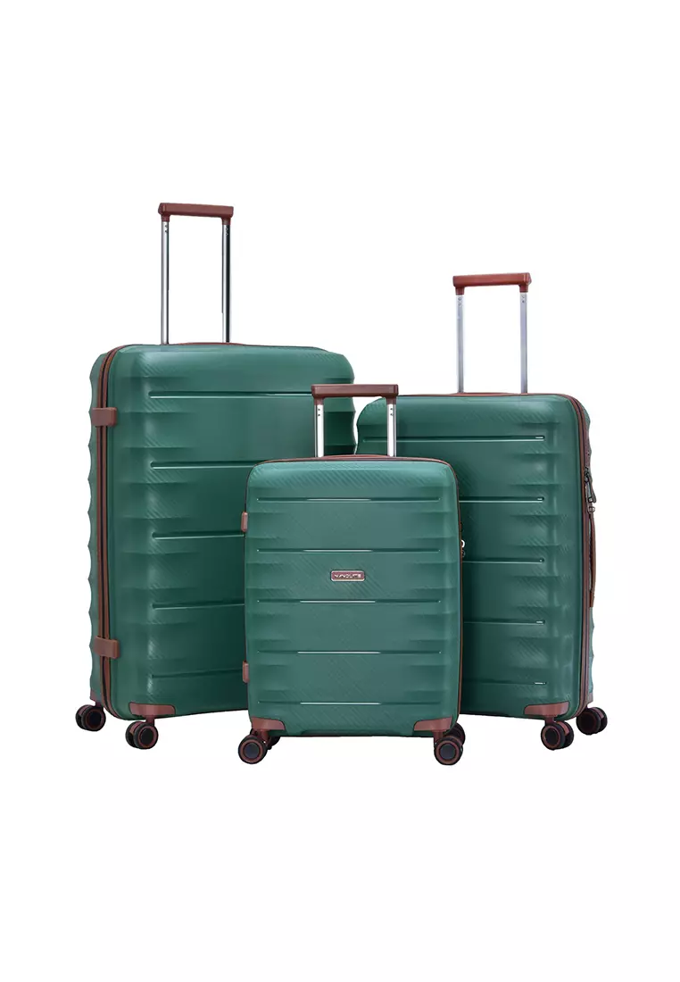 Buy Valentino Creations Nanolite 4 Hardcase Luggage -20" 24" + -Dark Green Online | Malaysia