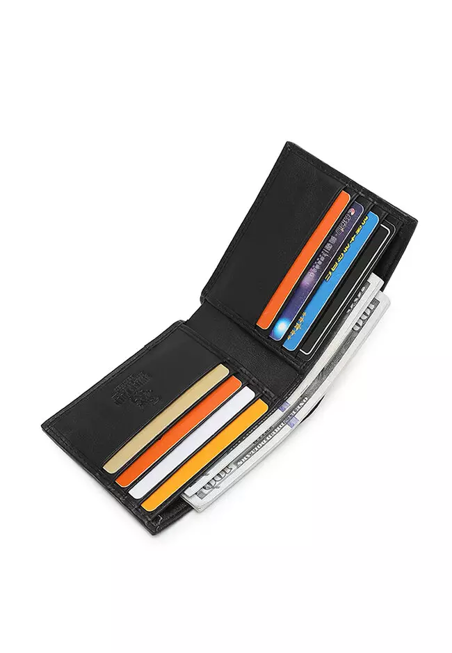 Men's RFID Blocking Bi Fold Wallet - Black