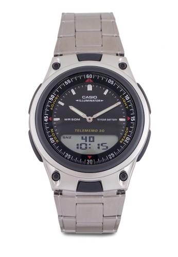Casio AW-80D-1Aesprit門市地址VDF 雙顯不銹鋼錶, 錶類, 錶類