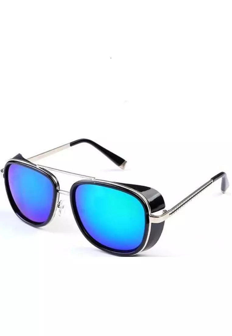 Adkins Sunglasses Pria Steampunk Iron Man UV Protection Frame Material PC ORIGINAL