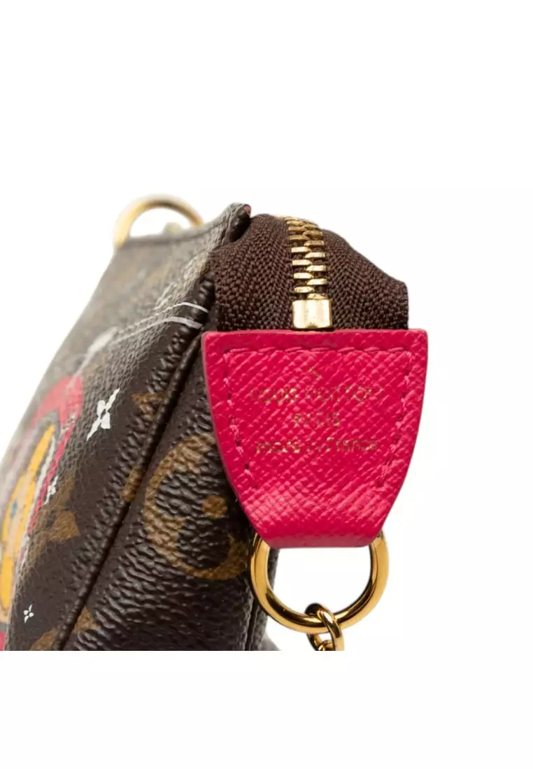 Pre-Loved Louis Vuitton Monogram Christmas Animation Mini Courchevel Pochette Accessories
