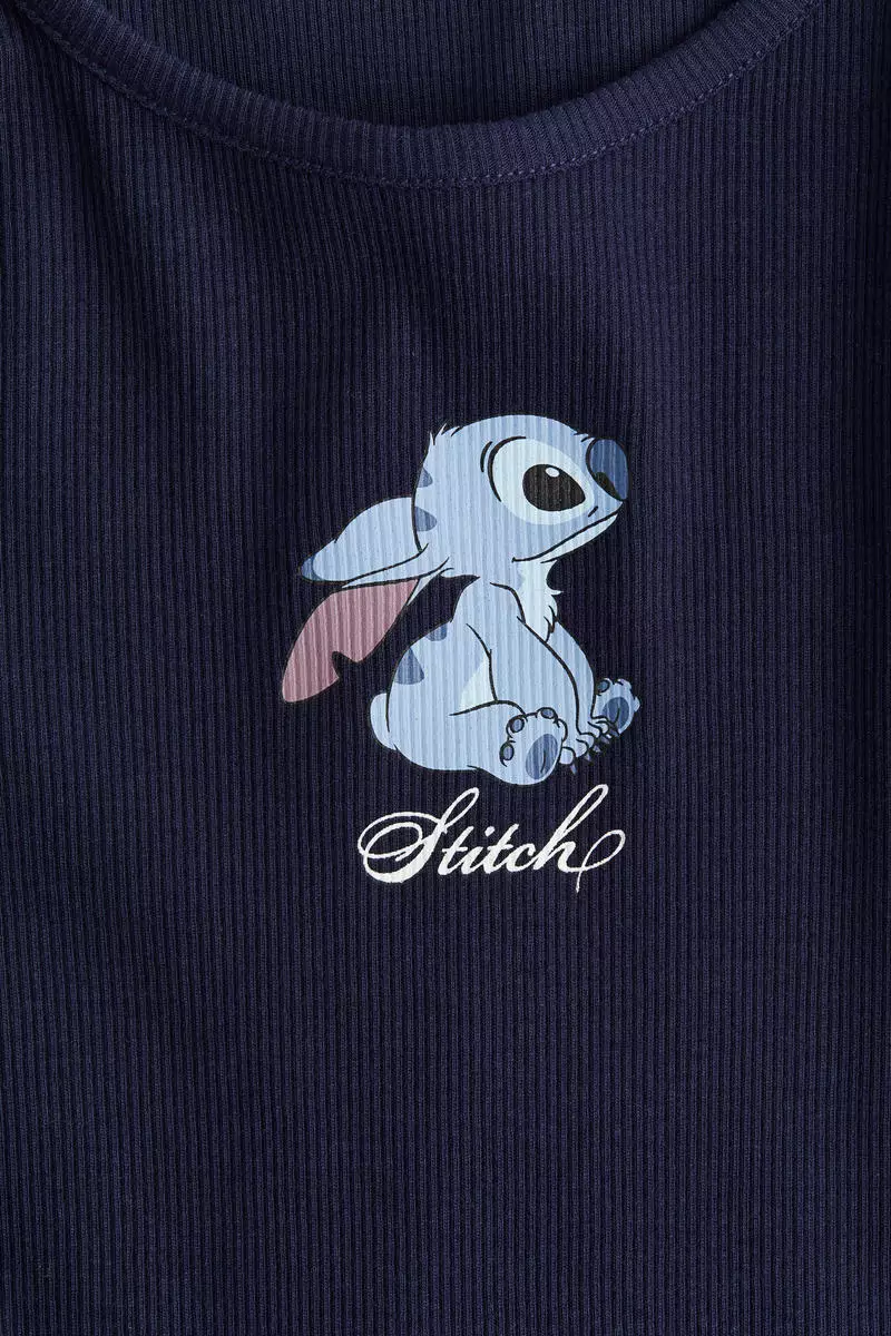 Print-motif cotton top