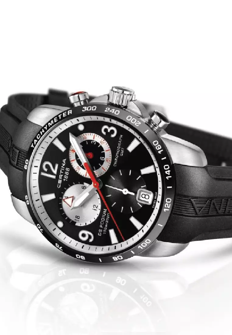 Buy Certina Certina DS Podium Chronograph Men's Black GMT Watch