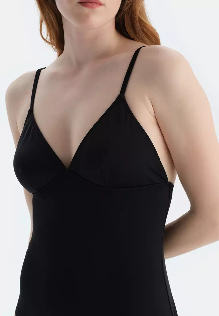Black Swimsuit, Minimizer, Full-Cup, Non-wired, Swimwear for Women