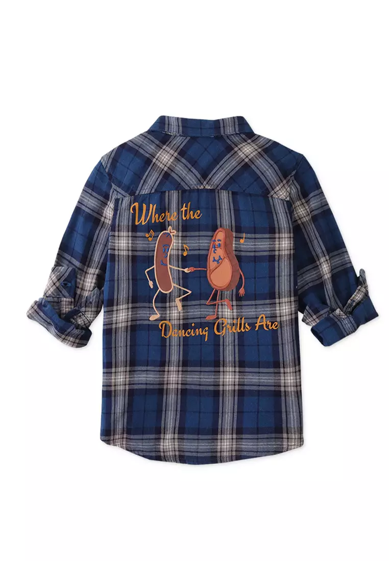 Boys Plaid Long Sleeves Shirt