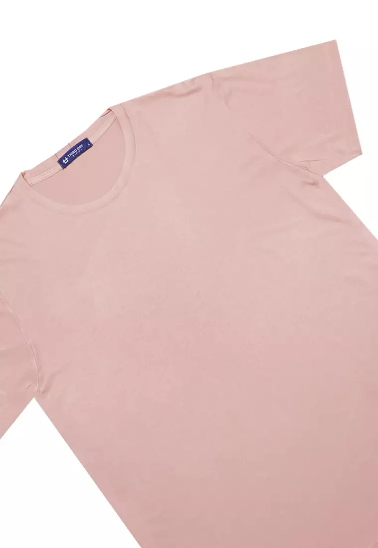 MTR76 Kaos Tangan Pendek Pria Tulisan Jepang "Super Speed" Pink