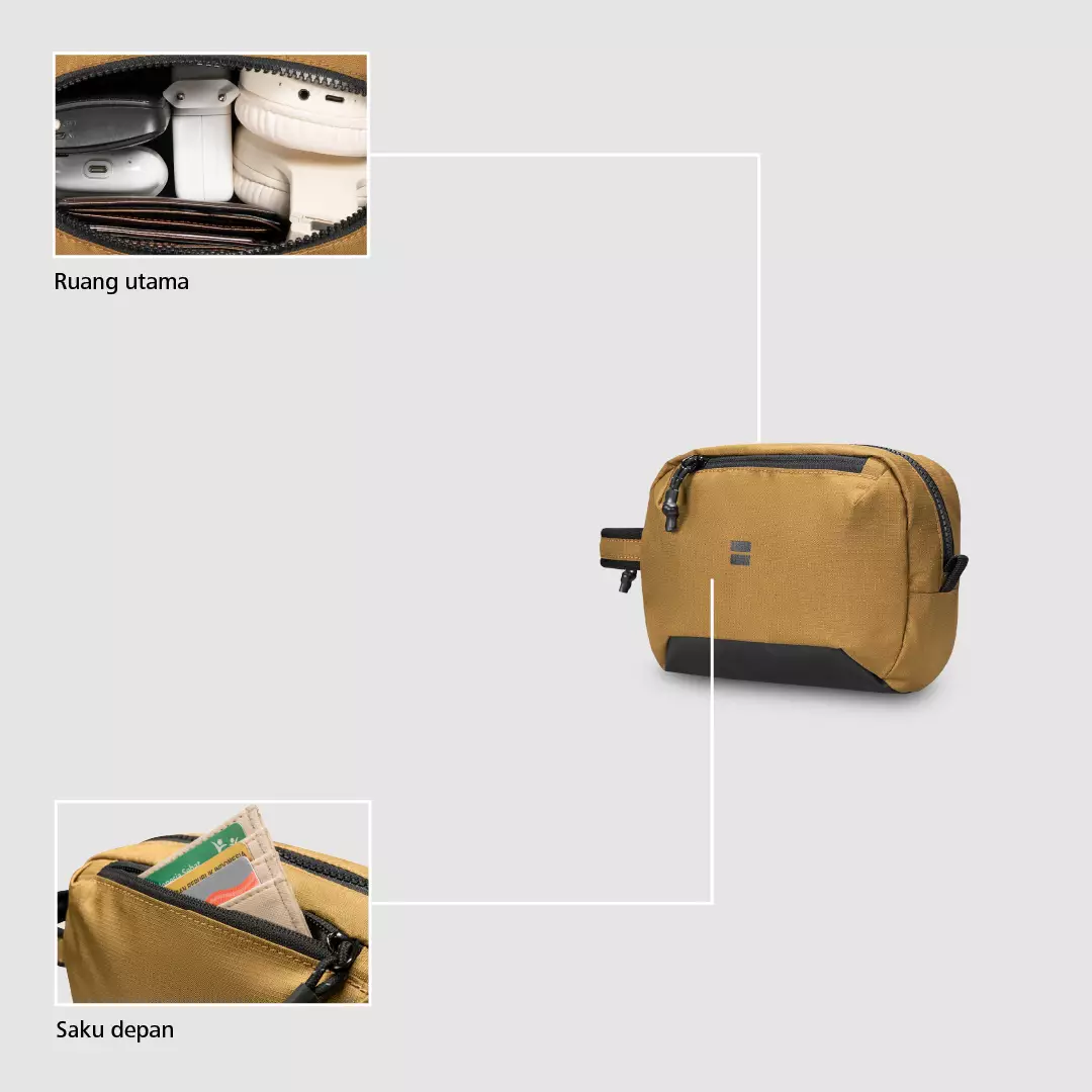 Prevision Dopp Kit Tas Organizer Travel Praktis Ringan Multifungsi - Khaki