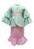 Lowela pink and green Baju Kurung Set D75F5KA7DD675DGS_1