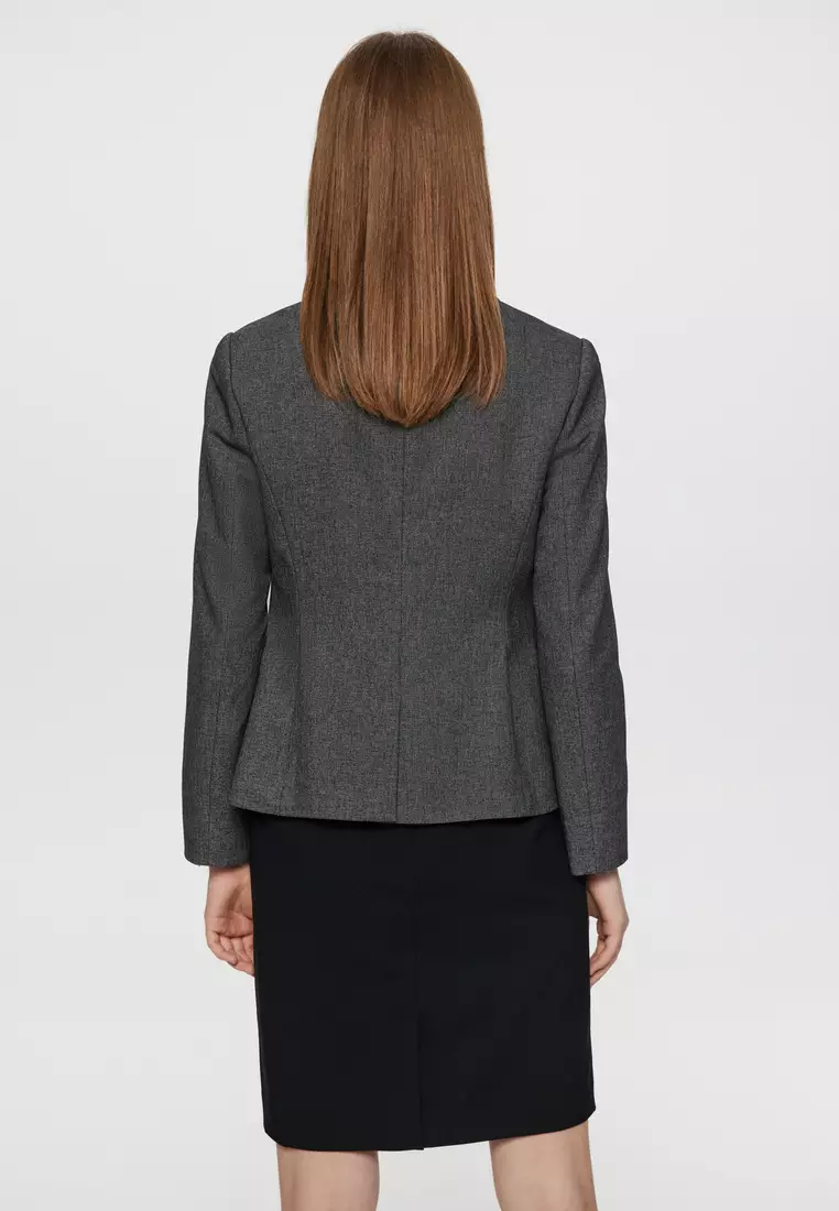 長袖修身西裝外套