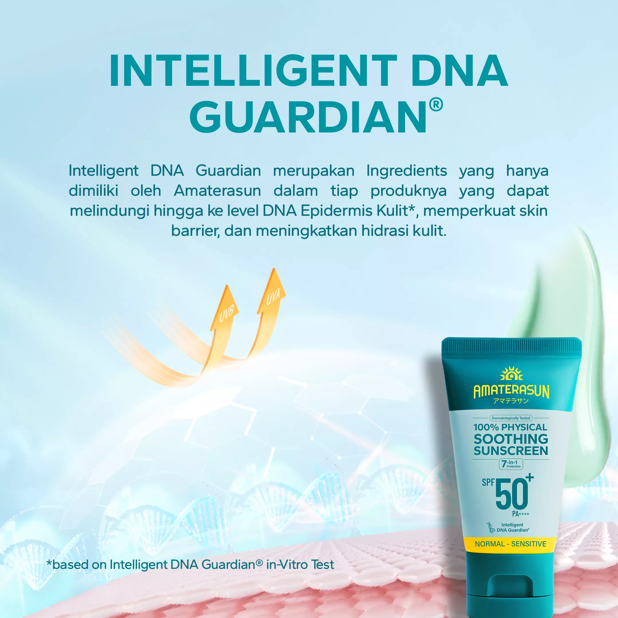 AMATERASUN [REAL CERTIFIED] 100% Physical Soothing Sunscreen SPF 50+ PA++++ - Calm Redness