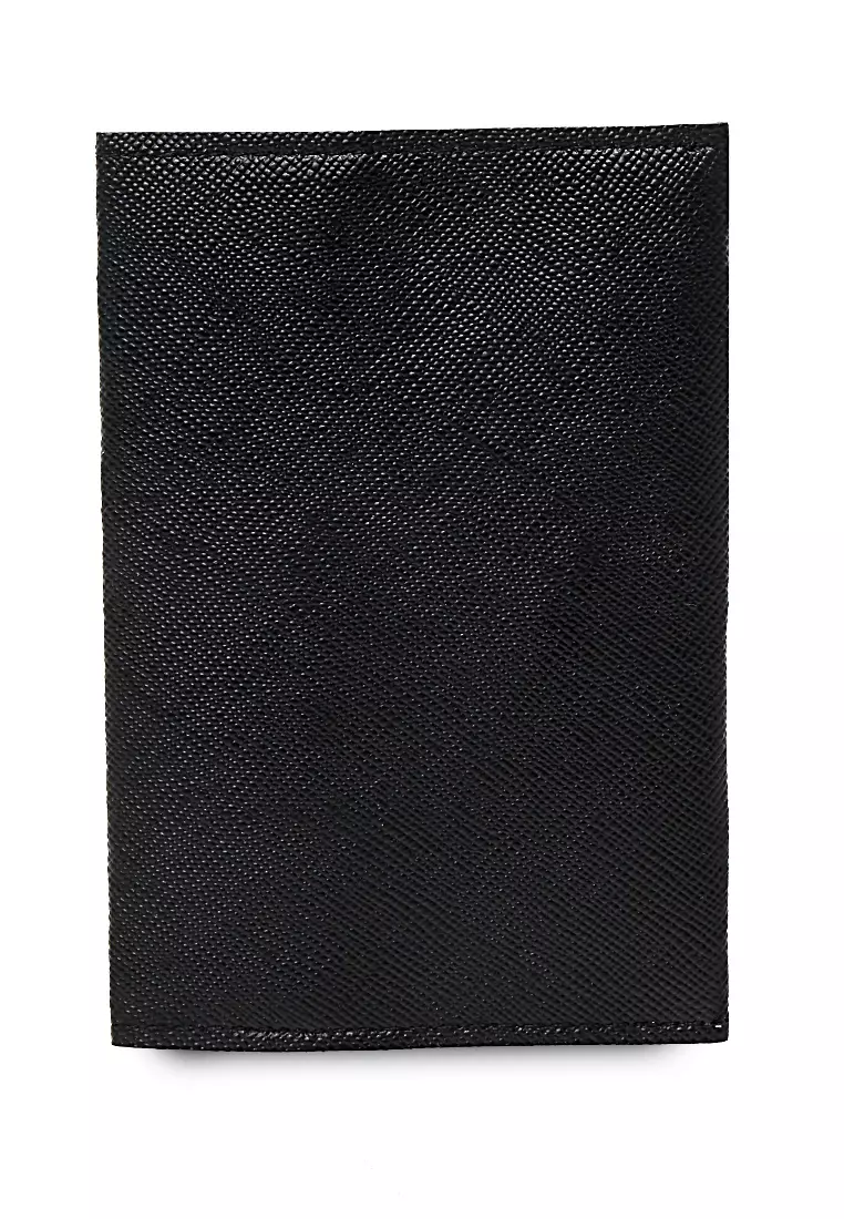 Dompet Mini Motif Polos Detail Snap Kancing Card Wallet Design Simple - Hitam