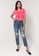 UniqTee pink Pull String Crop Top 44033AACA9A601GS_4