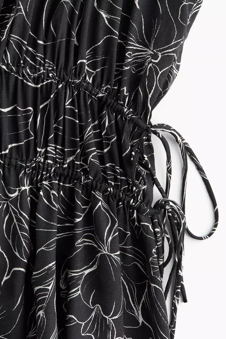 Drawstring-detail dress