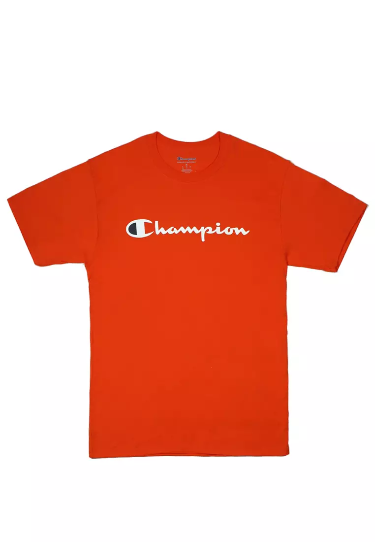 Champion Men's Classic Graphic Logo Crew Neck Short Sleeve T Shirt