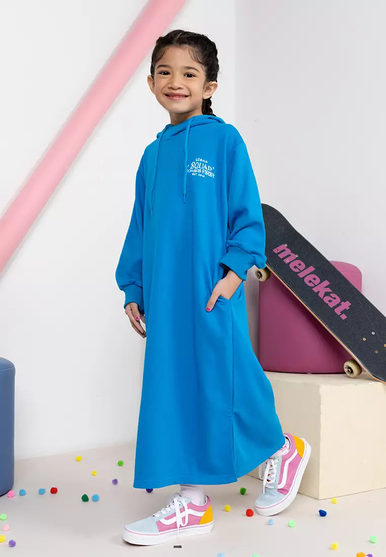 Buy Lubna Kids Front Embroidered Hoodie Dress Online ZALORA Malaysia