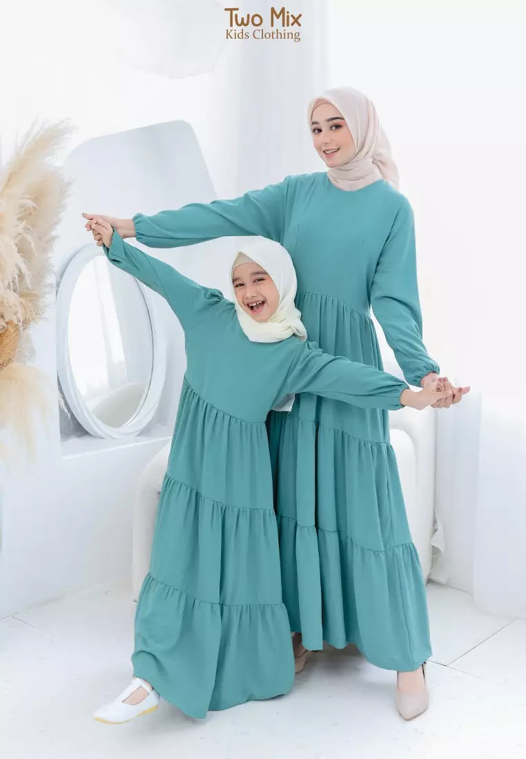 Two Mix - Dress Gamis Couple Ibu Perempuan - Baju Gamis Couple Ibu - HARGA SATUAN - 4355