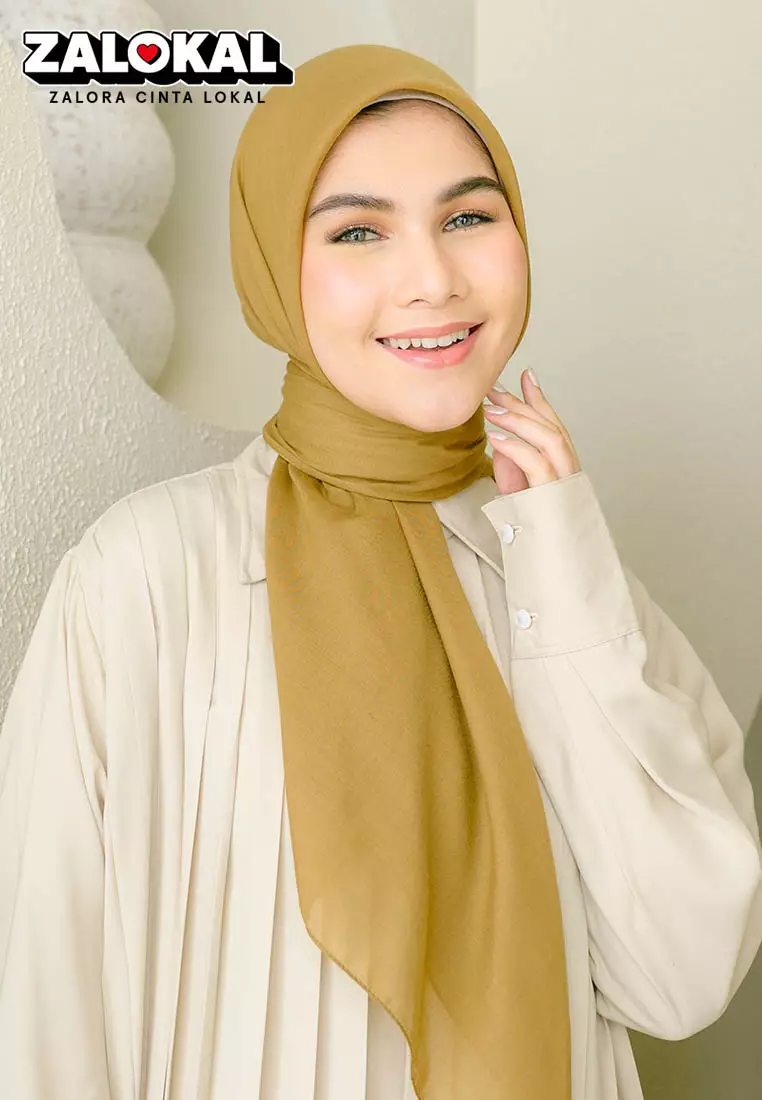 Theya Voal Square Olive Sheen NEW