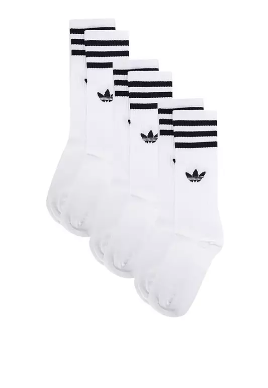 3-Pair Solid Crew Socks