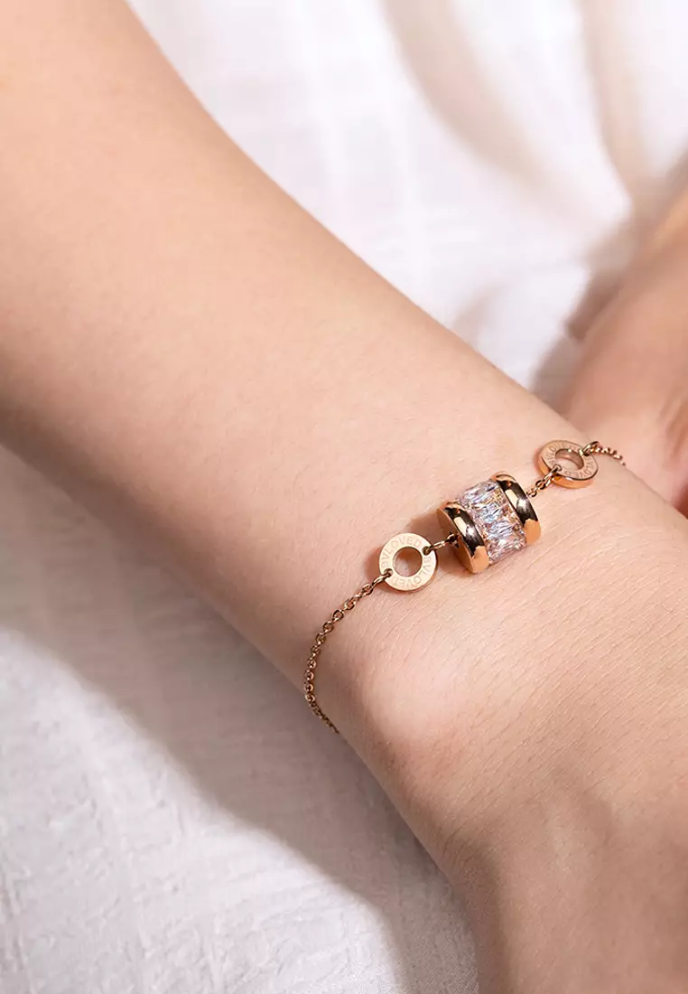 Minimalist BVLOVED Clear Crystal Charm Bracelet