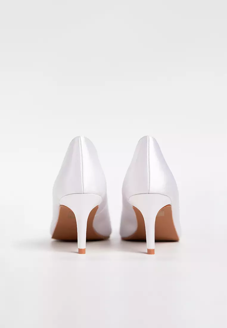 Joy Satin Rhinestone Heels