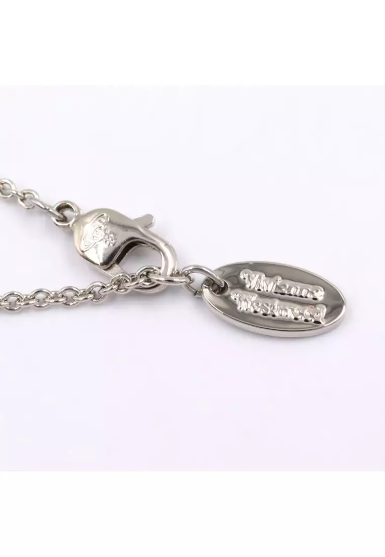 Pre-Loved Vivienne Westwood Grace bus relief necklace necklace others Brass Silver clear