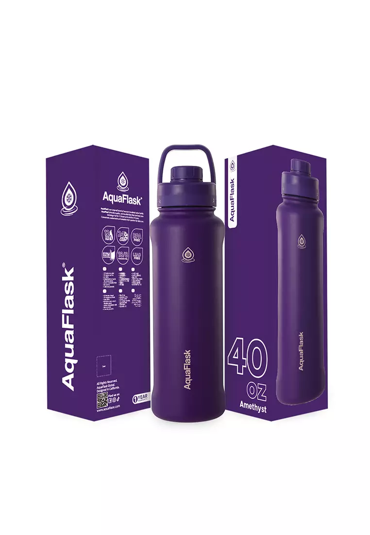 40oz Amethyst New Sports Lid Bottle Wide Mouth Vacuum Insulated Stainless Steel Drinking Water Bottle