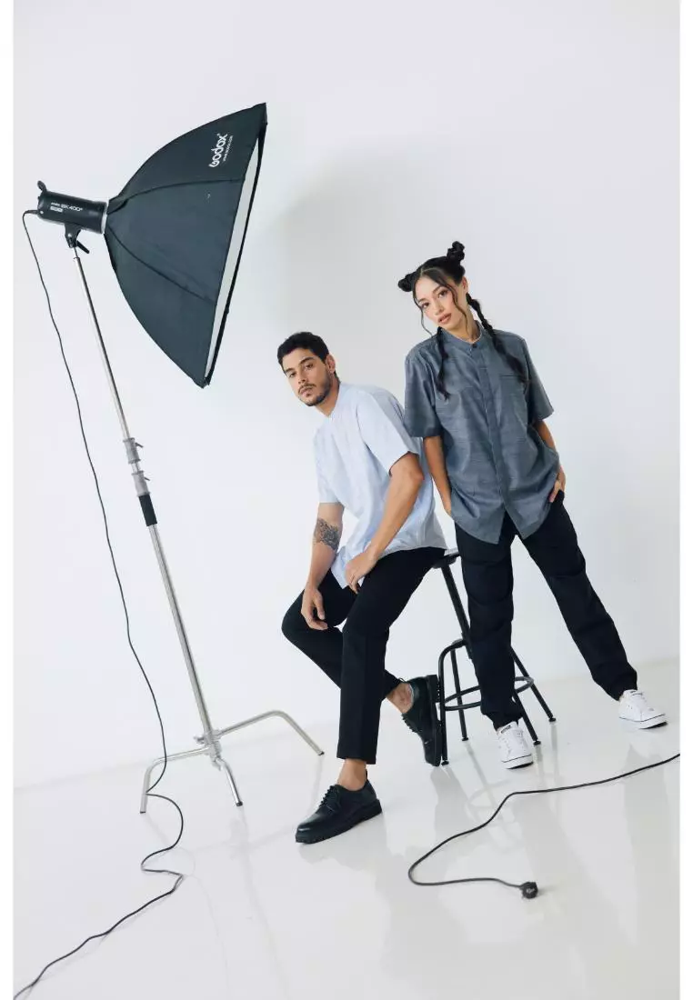 POLICE Celana Denim Stretch Panjang V Pocket Hitam Regular Fit Pria