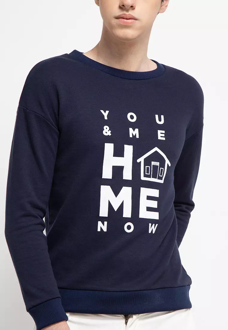 Sweater Long Sleeve Print You And Me