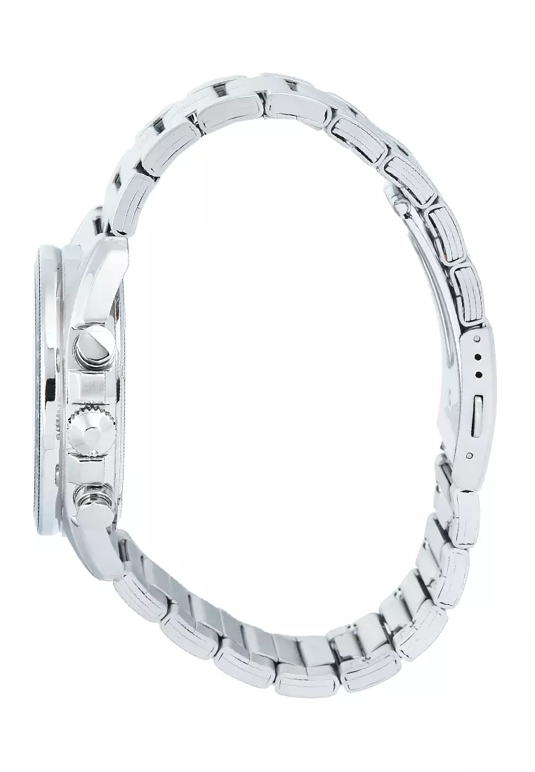 Alba Signa Chronograph - Jam Tangan Analog Pria - Black Dial - All Stainless Steel - A4B015X1