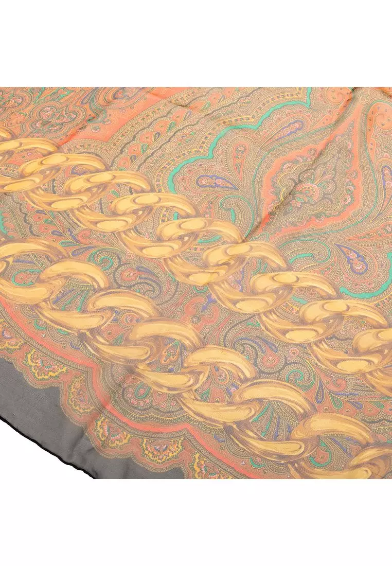 Pre-Loved Chanel Paisley Chain Silk Scarf