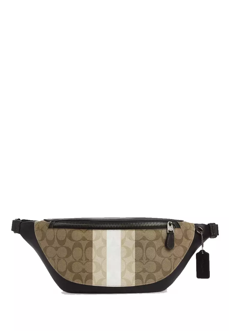 Buy Coach COACH Warren Belt Bag In Blocked Signature Canvas With