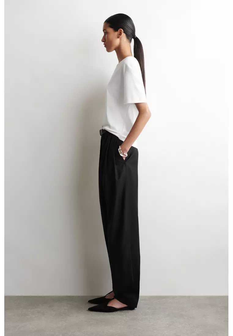 SCOOP-NECK COTTON T-SHIRT
