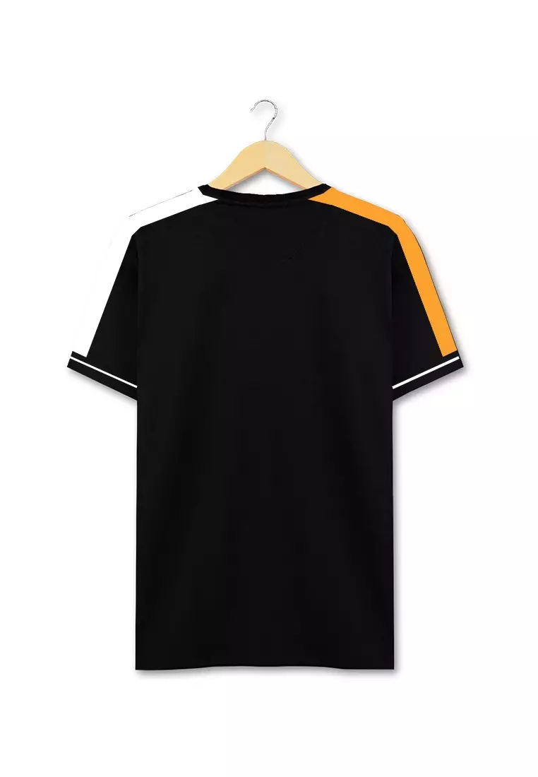 Ryusei Kaos Pria Kurokami Button CMB Black