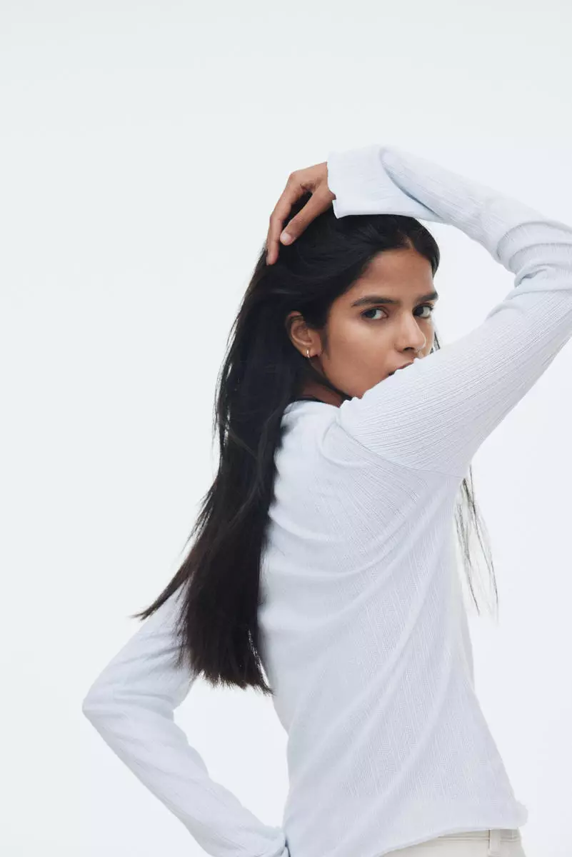 Ribbed turtleneck top