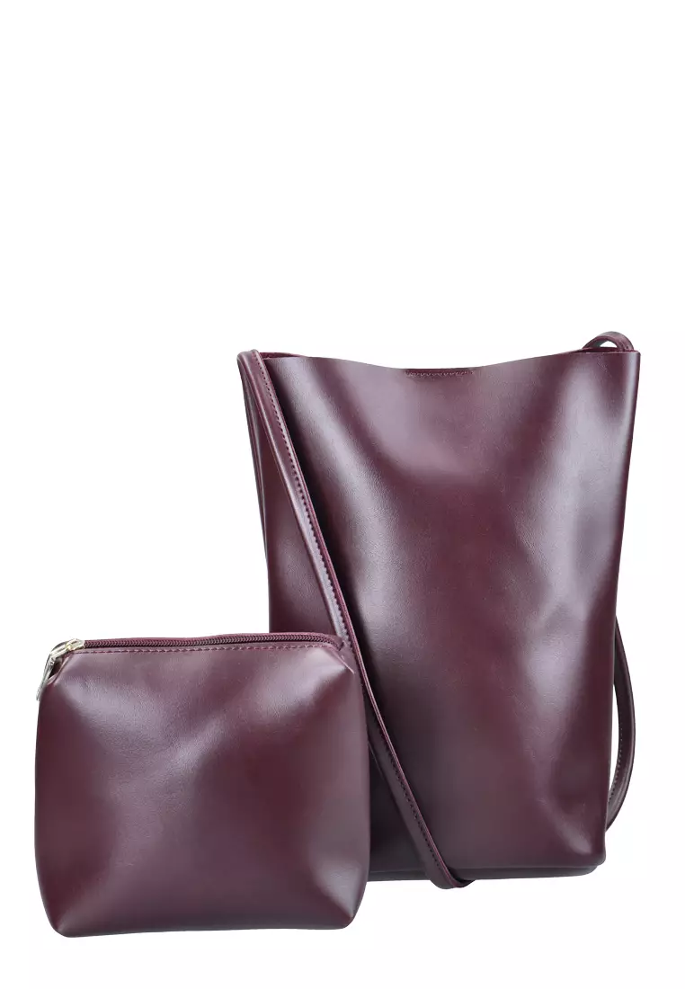 MAYONETTE Burgundy Shoulder Bag - Tas Shoulder Wanita - Maroon