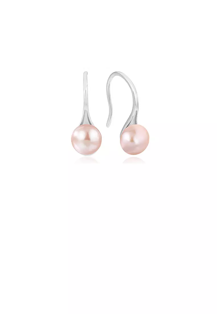 Purple pearl drop on sale earrings