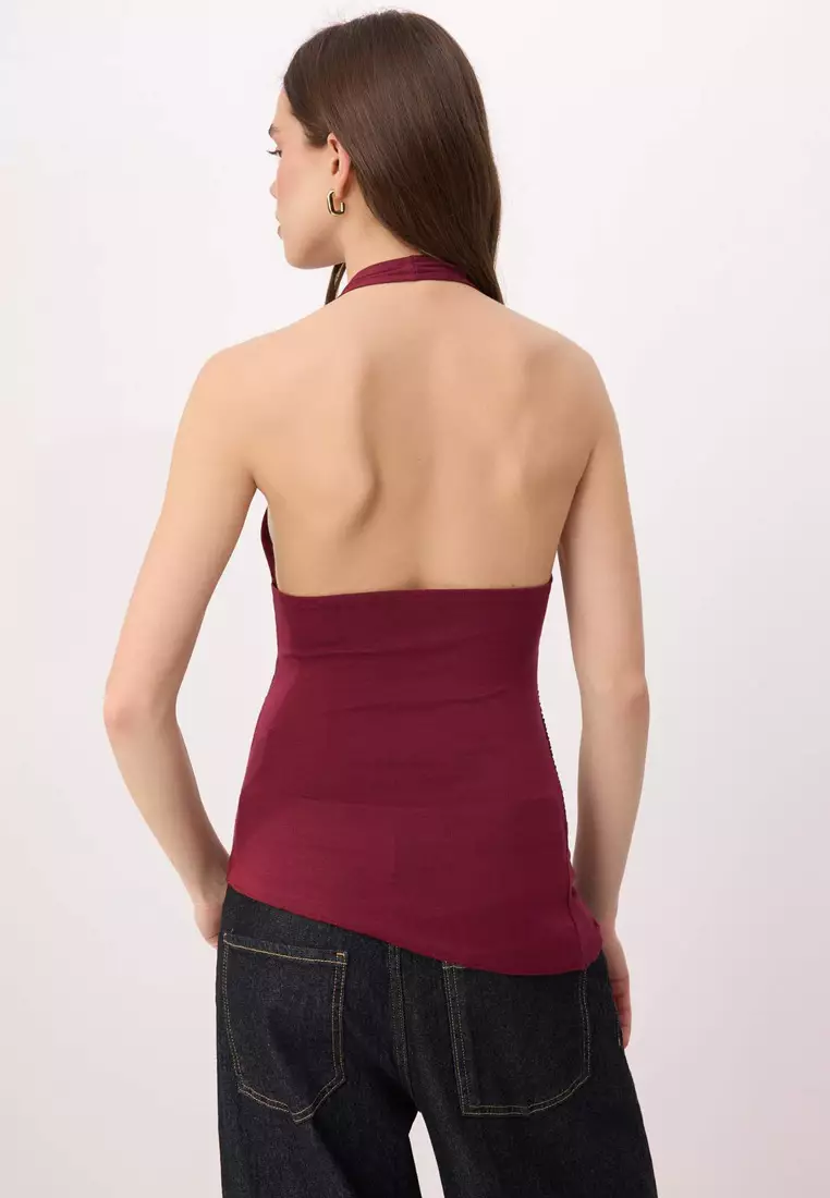 Buy Trendyol Bodycon Halter Neck Sleeveless Top 2026 Online | ZALORA ...