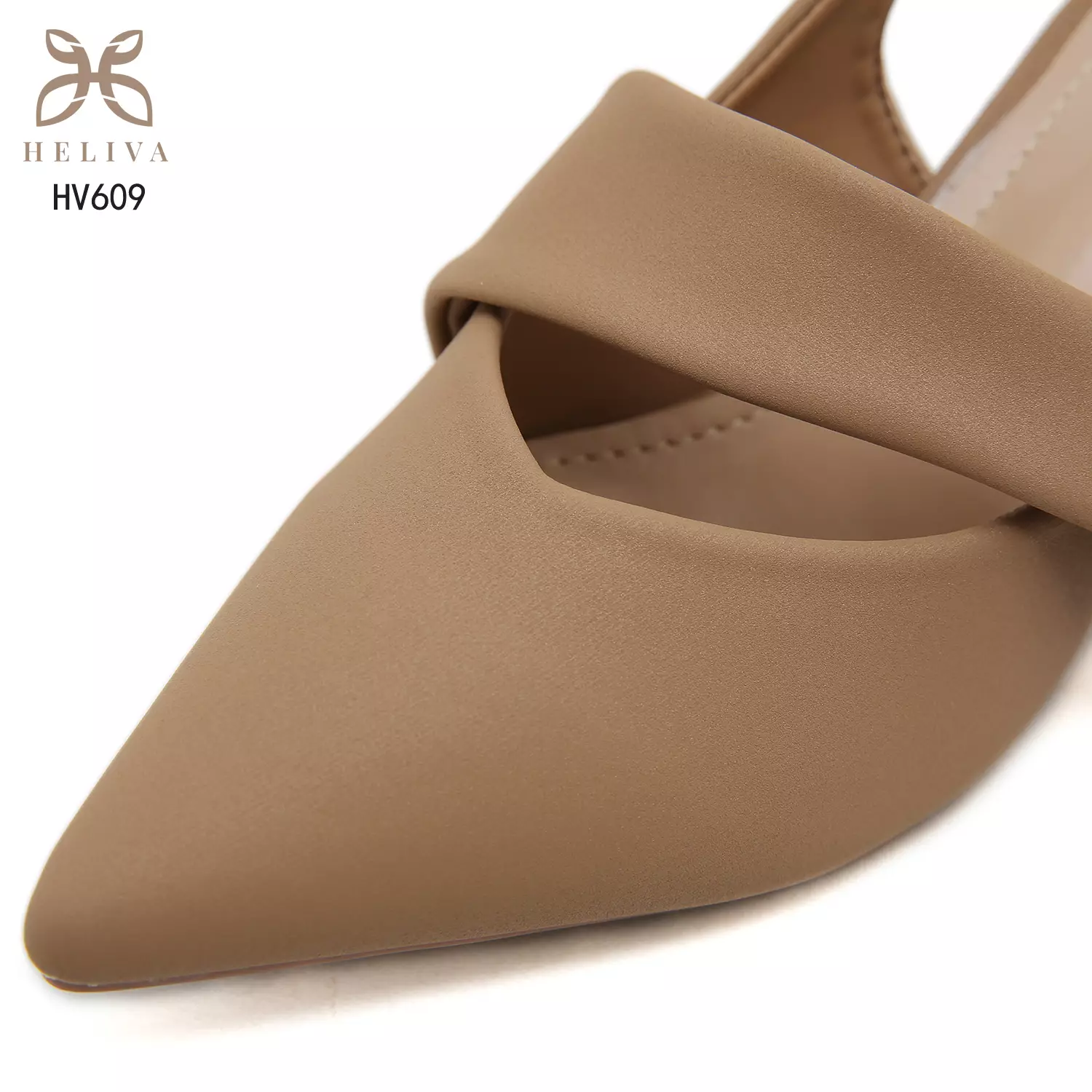 HELIVA LORELIA 6cm Slingback Heels Minimal Buckle Accent & Refined Pointed Toe HV609