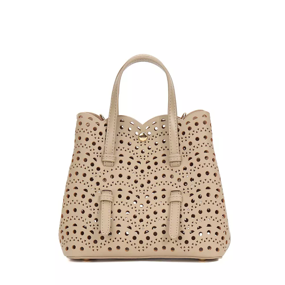 En-ji Sosan Handbag Wanita Warna Khaki