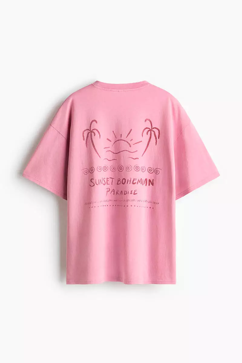 Oversized print-motif T-shirt